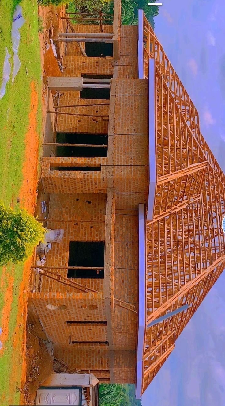 Charpente d'une maison en construction par ORT Bâtiment