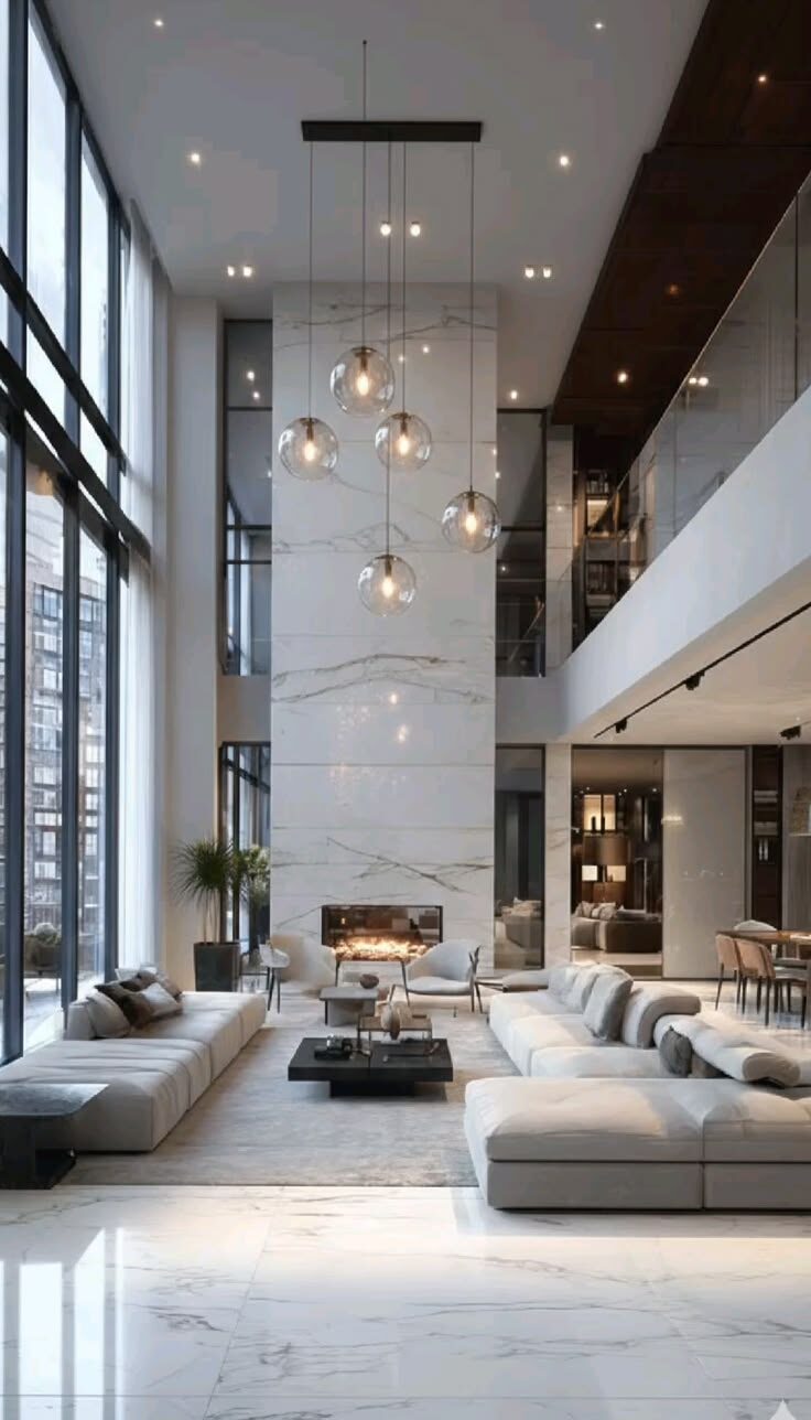 Salon moderne et élégant — design d'intérieur